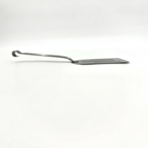 C.I. Stainless Vintage Slotted Angled Slanted Spatula Flipper 12.75” Solid Metal - Picture 8 of 9